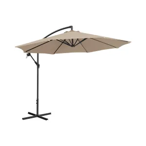 Lámpa formájú napernyő - Krémszínű - kerek - Ø 300 cm - dönthető | Uniprodo