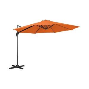 Lámpa formájú napernyő - Narancssárga - kerek - Ø 300 cm - dönthető és forgatható | Uniprodo