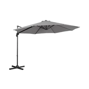 Lámpa formájú napernyő - Sötétszürke - kerek - Ø 300 cm - dönthető és forgatható | Uniprodo
