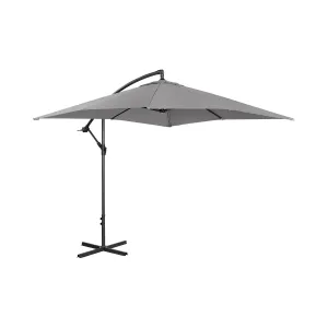 Lámpa formájú napernyő - Sötétszürke - négyszögletes - 250 x 250 cm - dönthető | Uniprodo