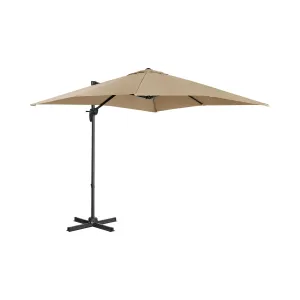 Lámpa formájú napernyő - Taupe - négyszögletes - 250 x 250 cm - dönthető és forgatható | Uniprodo