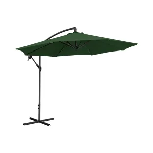 Lámpa formájú napernyő - Zöld - kerek - Ø 300 cm - dönthető | Uniprodo