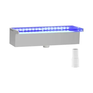 Medence szökőkút - 30 cm - LED világítás - kék / fehér - mély vízkifolyó | Uniprodo