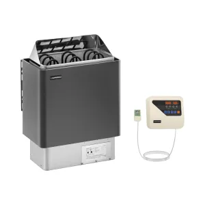 Készlet: szauna kályha szauna vezérléssel - 4,5 kW - 30-110 °C - LED kijelző | Uniprodo