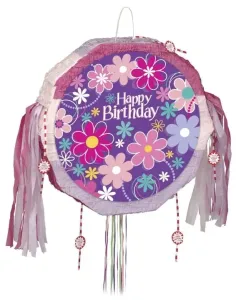 Piñata Születésnapi virágok - felhúzható - UNIQUE