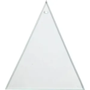 Dekorálható háromszög alakú üveglap - 1 db (függő dekoráció)