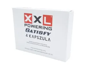 XXL powering Satisfy - erős, étrend-kiegészítő kapszula férfiaknak (4 db)