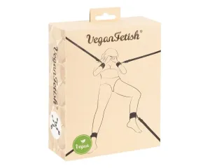 Vegan Fetish - ágyhoz kötöző szett (fekete)