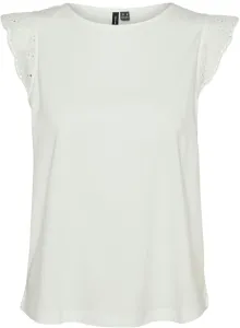 Vero Moda Női póló VMEMILY Regular Fit 10305210 Snow White XL