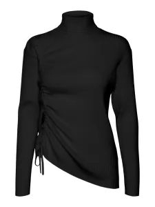 Vero Moda Női pulóver VMGOLDRIB 10276142 Black L