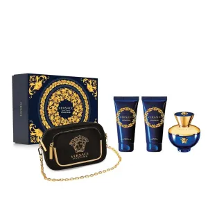Versace Pour Femme Dylan Blue - EDP 100 ml + testápoló 100 ml + tusfürdő 100 ml + kozmetikai táska