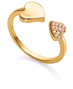 Viceroy Gyengéd aranyozott gyűrű szívvel Jewels 13125A01 52 mm