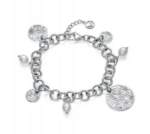 Viceroy Gyönyörű ezüst karkötő gyöngyökkel Chic 75274C01000