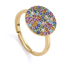 Viceroy Jellegzetes aranyozott gyűrű színes cirkónium kövekkel 13071A01