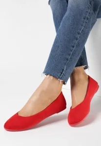 Piros színűek balerina lapossarkú cipő #1149710