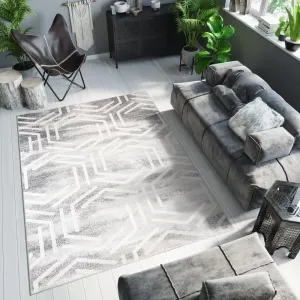 Lydia Modern bézs színű szőnyeg geometrikus mintával Szélesség: 140 cm | Hossz: 200 cm