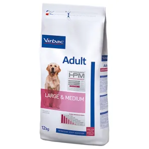 12kg Virbac Veterinary HPM Adult Large & Medium száraz kutyatáp
