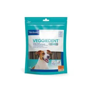 15x17g (S méret) Virbac VEGGIEDENT Fresh - kistestű kutyáknak (5-10 kg)