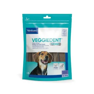 15x26g (M méret) Virbac VEGGIEDENT Fresh - közepes testsúlyú kutyáknak (10-30 kg)