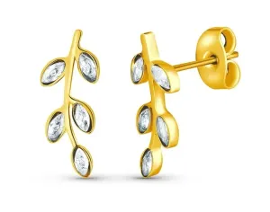 Vuch Bájos aranyozott fülbevaló cirkónium kövekkel Zotie Gold
