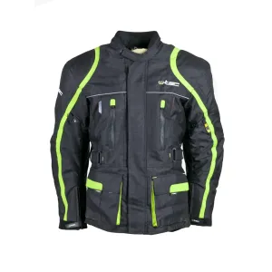 Hosszú motoros kabát W-TEC Glomnitz  fekete-zöld  L