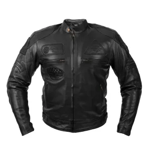 Bőr motoros kabát W-TEC Urban Noir  4XL  fekete