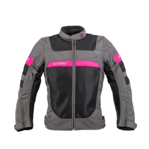 Női nyári motoros kabát W-TEC Monaca  Fekete Háló-Rózsaszín  M