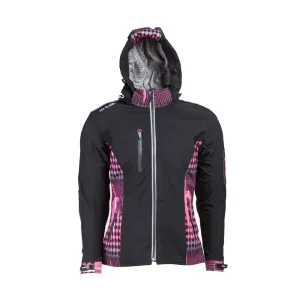 Női softshell motoros kabát W-TEC Pestalozza  fekete-rózsaszín  S