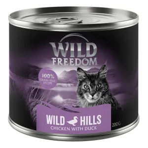 24x200g Wild Freedom Adult nedves macskatáp-- Wild Hills - kacsa & csirke