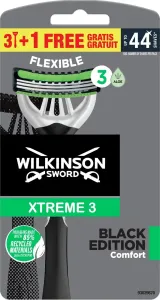 Wilkinson Sword Eldobható borotva férfiaknak Xtreme 3 Black Edition Comfort 3+1 db