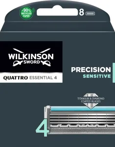 Wilkinson Sword Tartalék fejek Quattro Essential Precision Sensitive 8 db