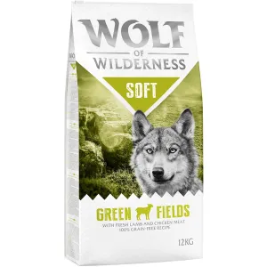 12kg Wolf of Wilderness 'Soft - Green Fields' - bárány száraz kutyatáp