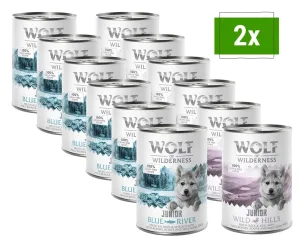 24x400g Little Wolf of Wilderness kutyatáp - Vegyes csomag