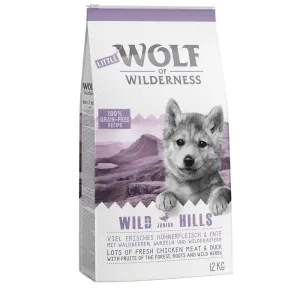 2x12 kg Wolf of Wilderness Wild Hills Junior kutyatáp