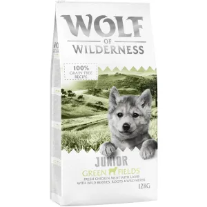 2x12kg Little Wolf of Wilderness Junior - Green Fields - bárány száraz kölyökkutyatáp