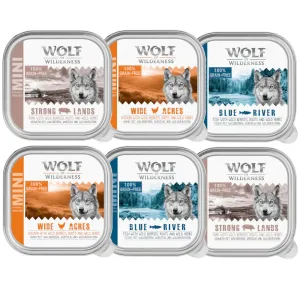 6x150g  tálcában;csirke, hal, sertés Wolf of Wilderness Adult nedves kutyatáp: marha, pulyka, bárány, kacsa vegyesen