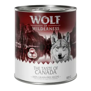 6x400g Wolf of Wilderness 'The Taste Of' nedves kutyatáp- Canada