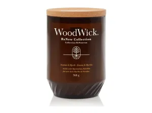 WoodWick Illatgyertya ReNew nagy üveg Incense & Myrrh 368 g