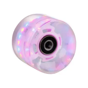 Műanyag gördeszka világító kerék 60*45 mm ABEC 7 csapágyakkal  rózsaszín