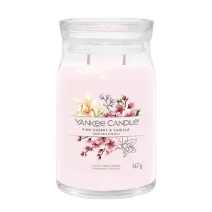 Yankee Candle Signature Pink Cherry & Vanilla illatgyertya 567 g Gyertya, mécses