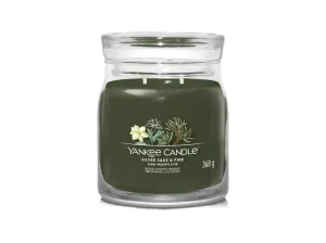 Yankee Candle Illatgyertya Signature üveg közepes Silver Sage & Pine 368 g