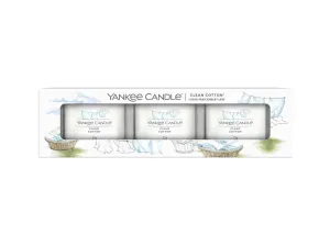 Yankee Candle Illatgyertya szett Clean Cotton 3 x 37 g