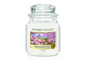 Yankee Candle Sakura Blossom Festival 411 g Classic közepes aromamécses
